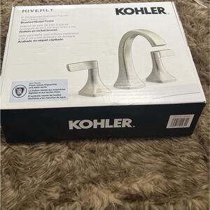 Kohler Riverly Widespread Bathroom Sink Faucet Brushed Nickel - 1PR38330-4D